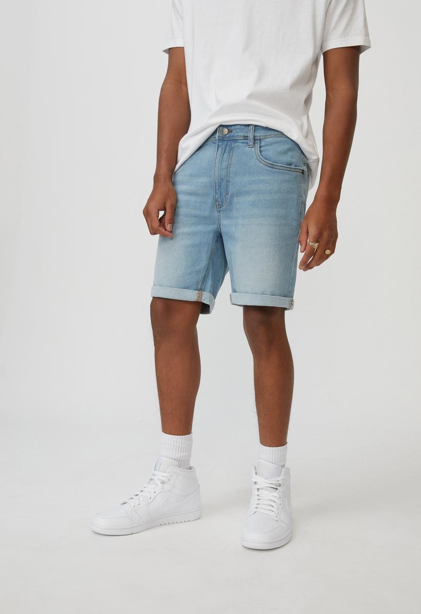 Factorie - Slim cut denim short - cali blue