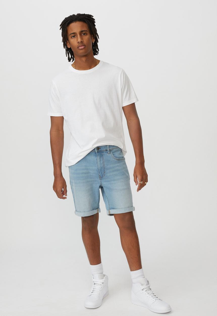 Factorie - Slim cut denim short - cali blue