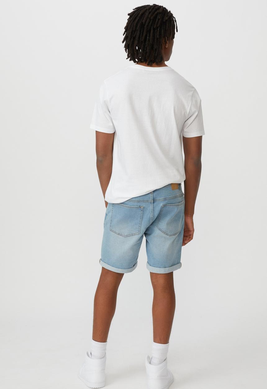 Factorie - Slim cut denim short - cali blue