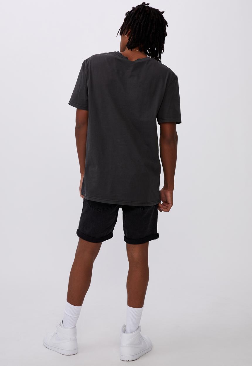 Factorie - Slim cut denim short - washed black