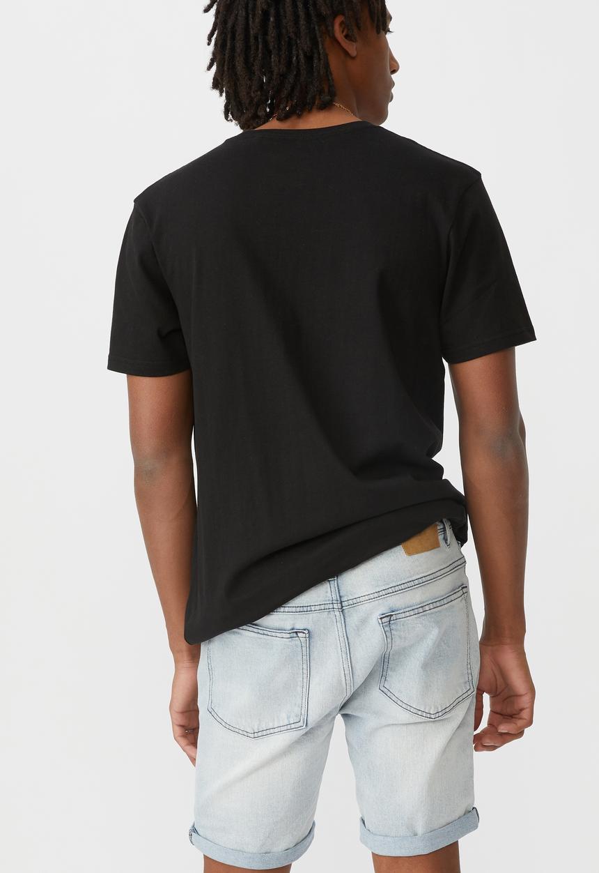 Factorie - Slim cut denim short - pale blue