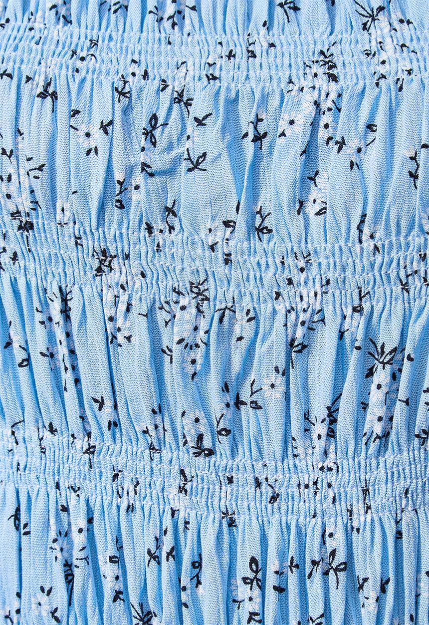 Superbalist - Shirred square neck top - blue