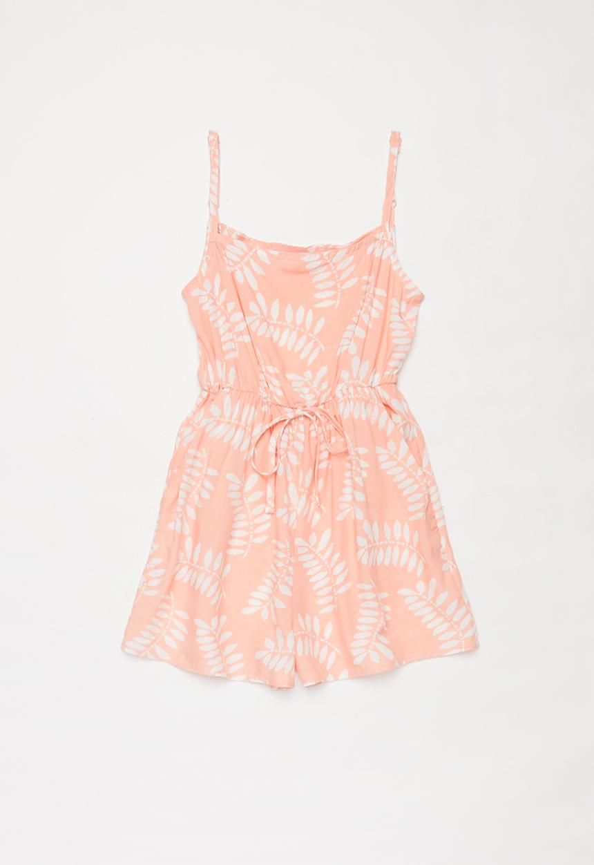 Superbalist - Tweens viscose playsuit - peach 