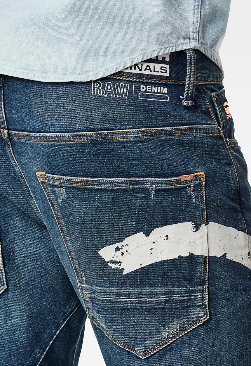 G-STAR - Arc 3d slim wokkie aw-elto pure stretch denim - antic faded baum blue