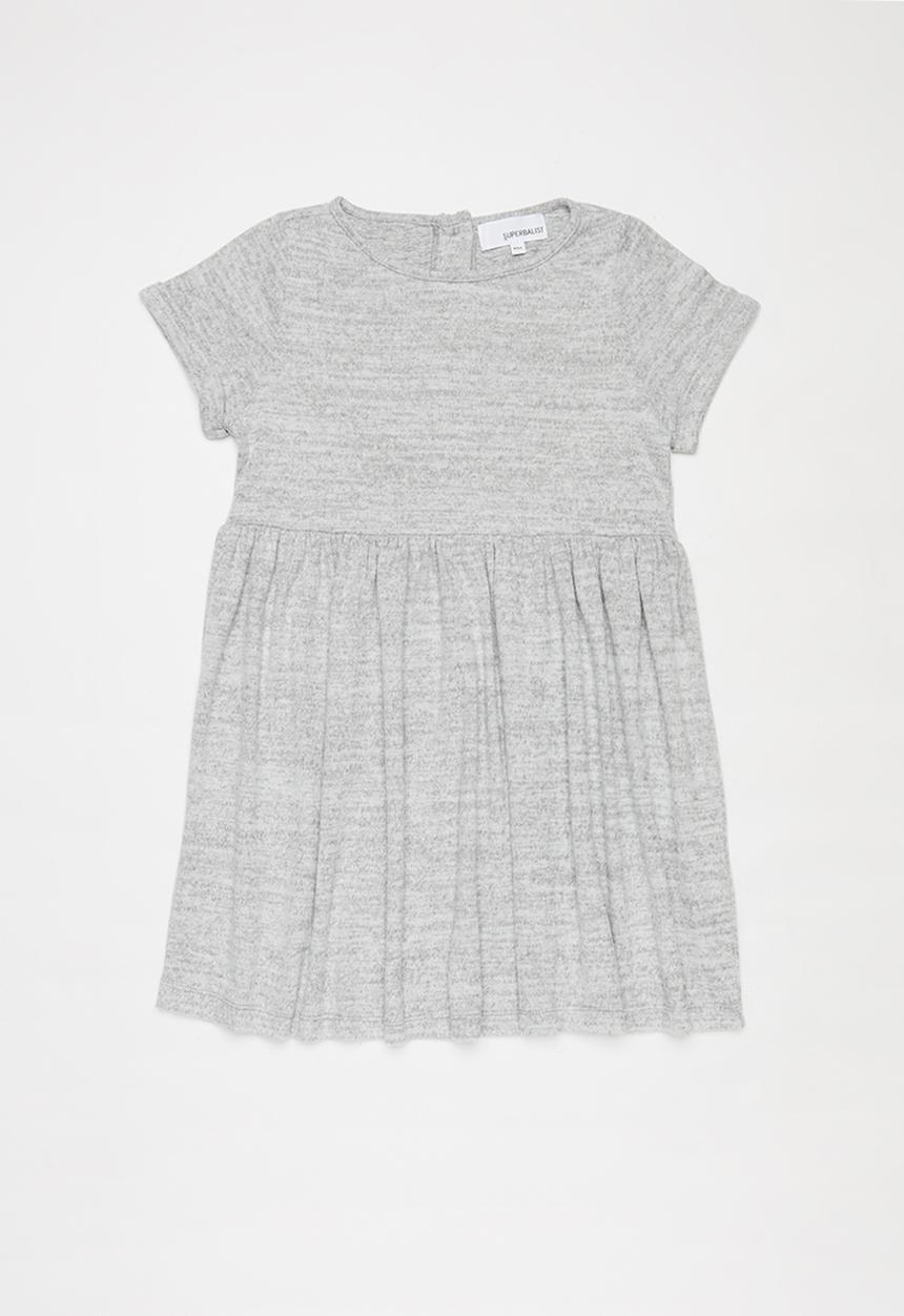 Superbalist - Back button detail dress - grey