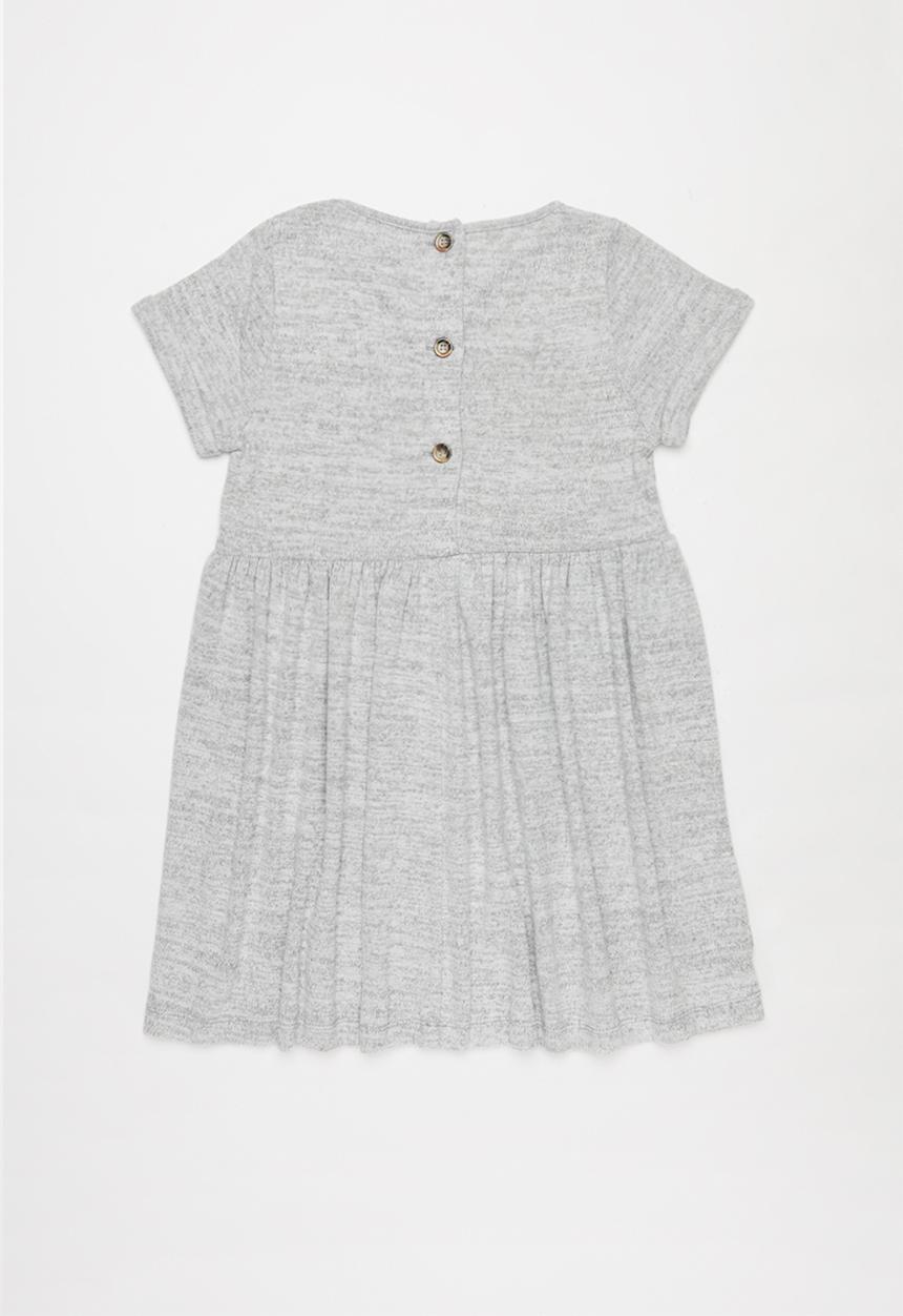 Superbalist - Back button detail dress - grey