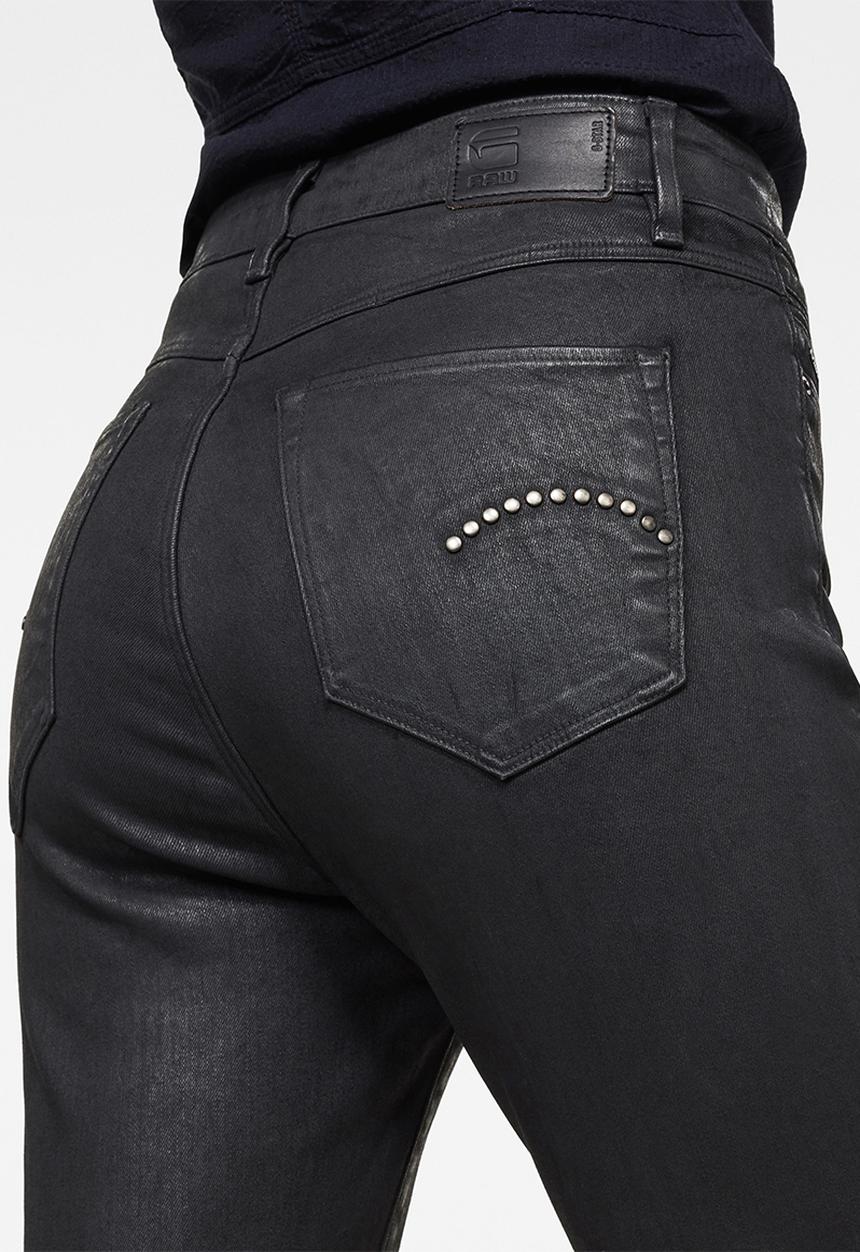 G-STAR - G-star shape studs high super skinny wmn jeans - black