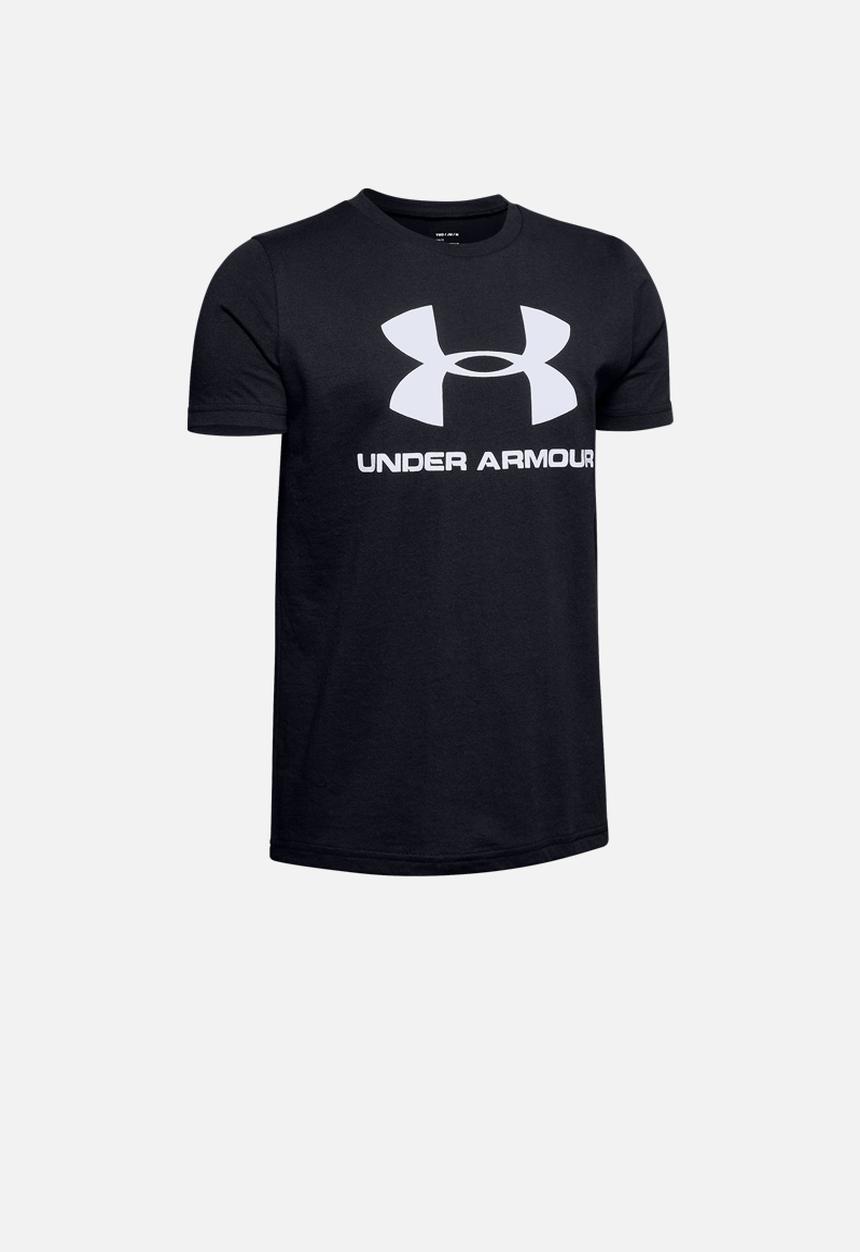 Under Armour - Sportstyle logo short sleeve T-shirt - black & white