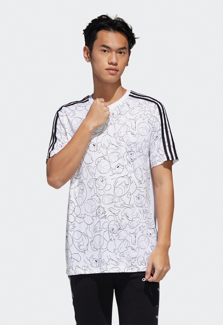 adidas Performance - Disney all over print tee - white & black