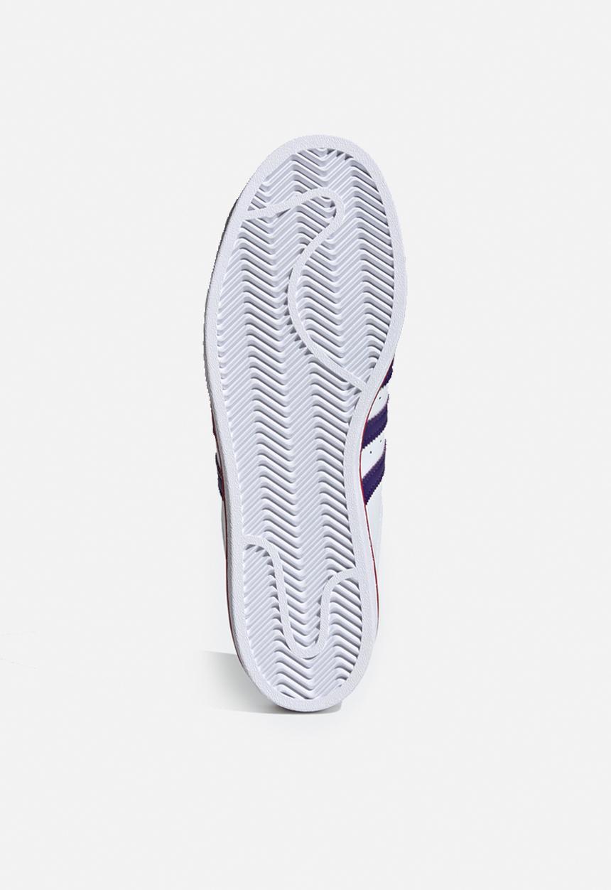 adidas Originals - Superstar - cloud white/purple/scarlet 