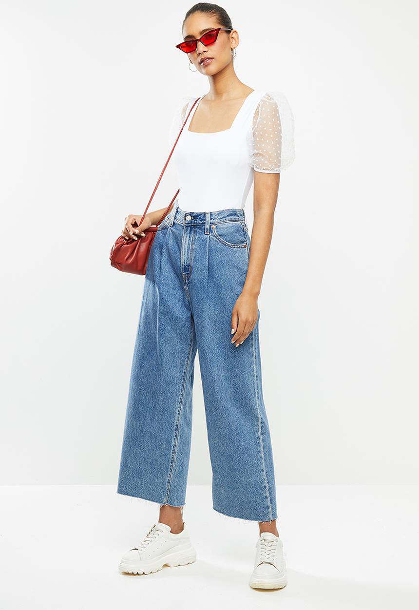 Blake - Square neck bodysuit - white 
