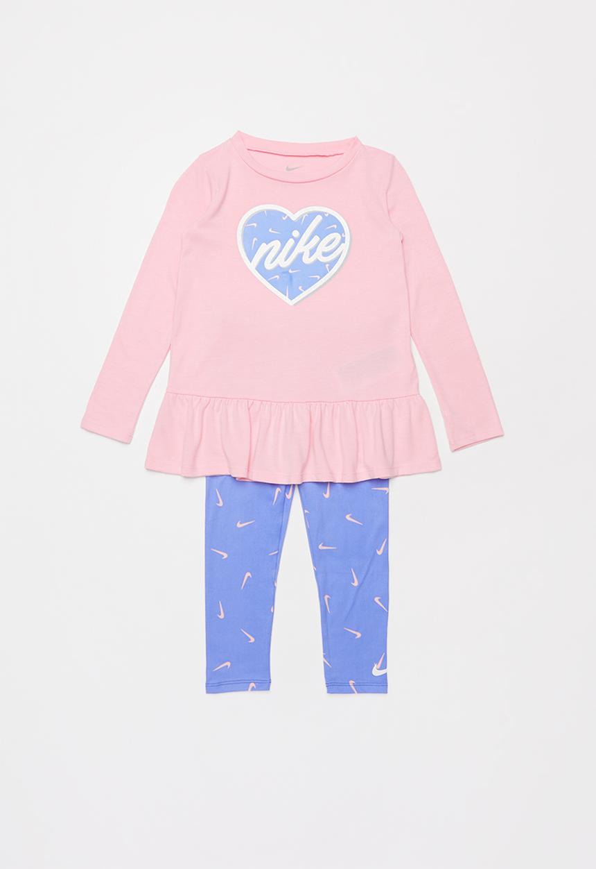 Nike - Nike swooshfetti legging set - pink & purple