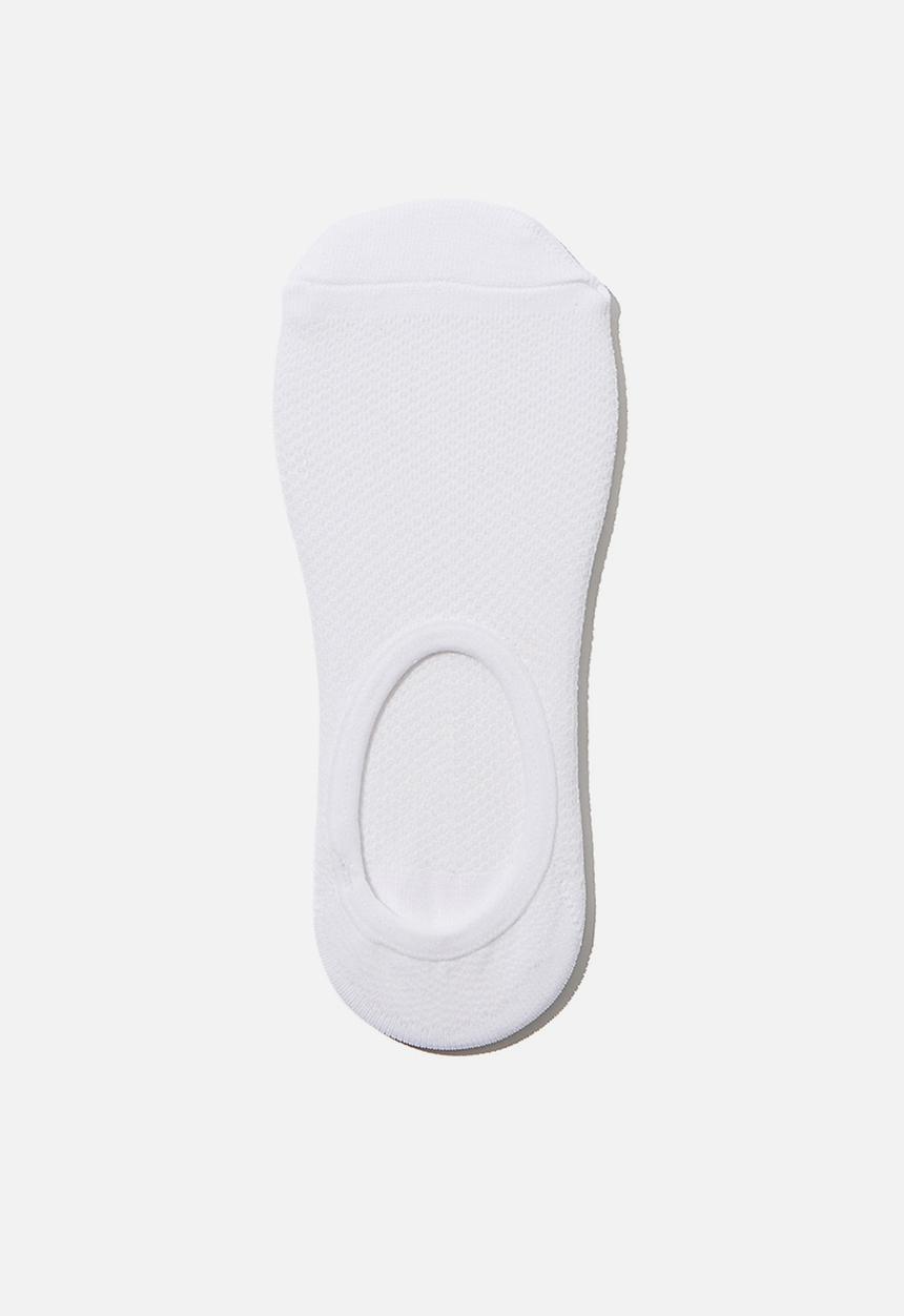 Cotton On - Fresh mesh invisible sock  - white
