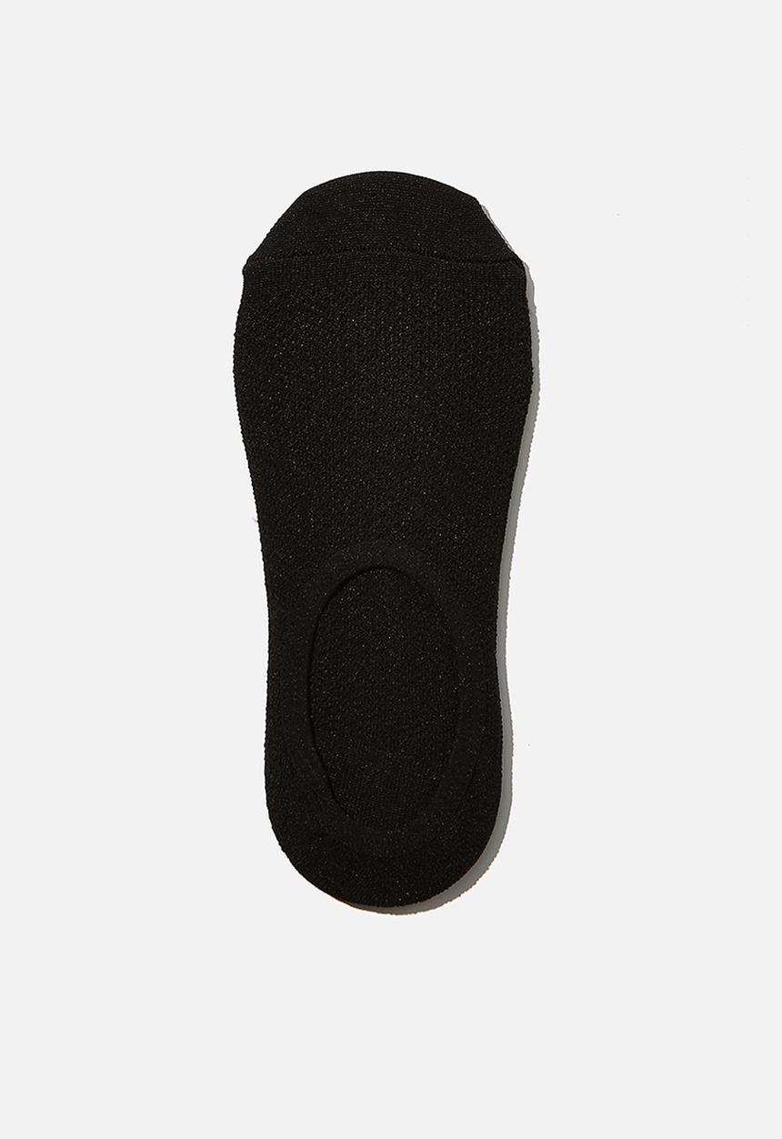 Cotton On - Fresh mesh invisible sock - black