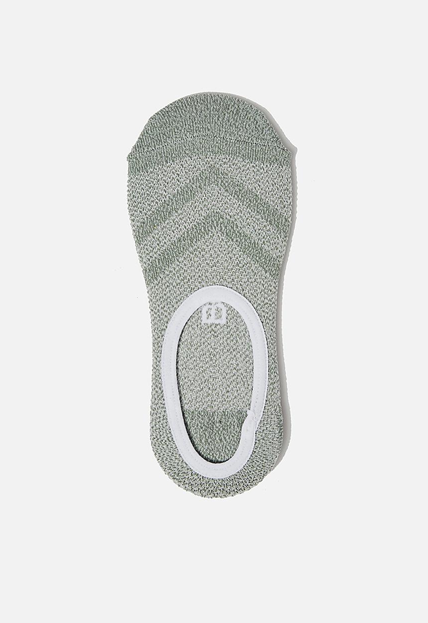 Cotton On - Fresh mesh invisible sock - khaki