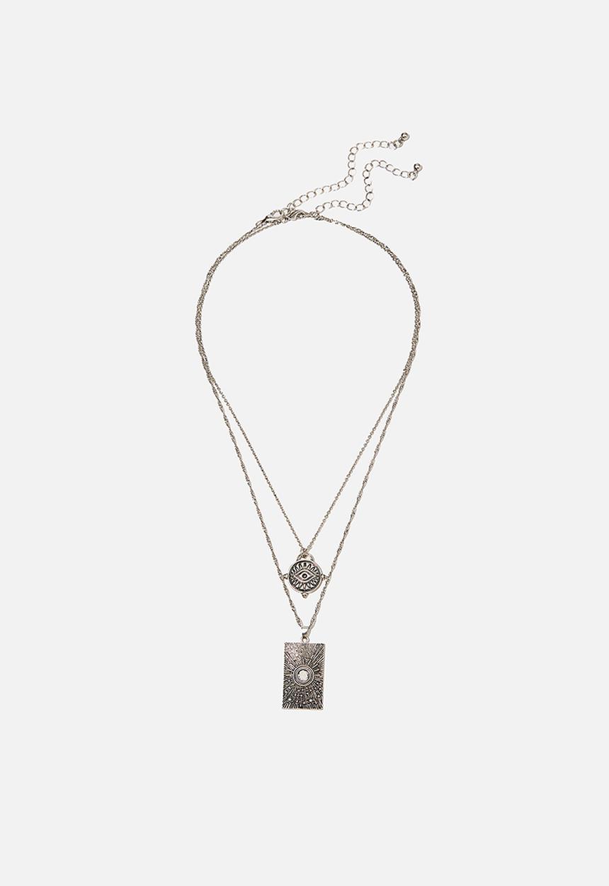 Rubi - Ray of light trinkets necklace - silver