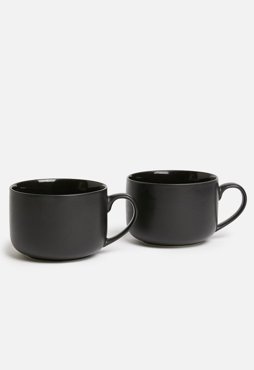 Sixth Floor - Mia mug set of 2 - black