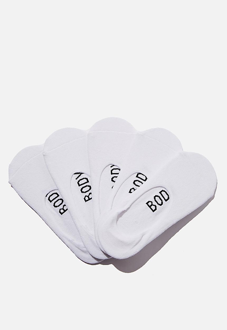 Cotton On - 5 pack body invisible socks - white