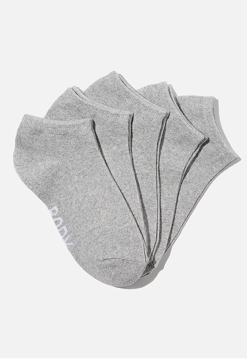 Cotton On - 5 pack body ankle cut sock - grey 