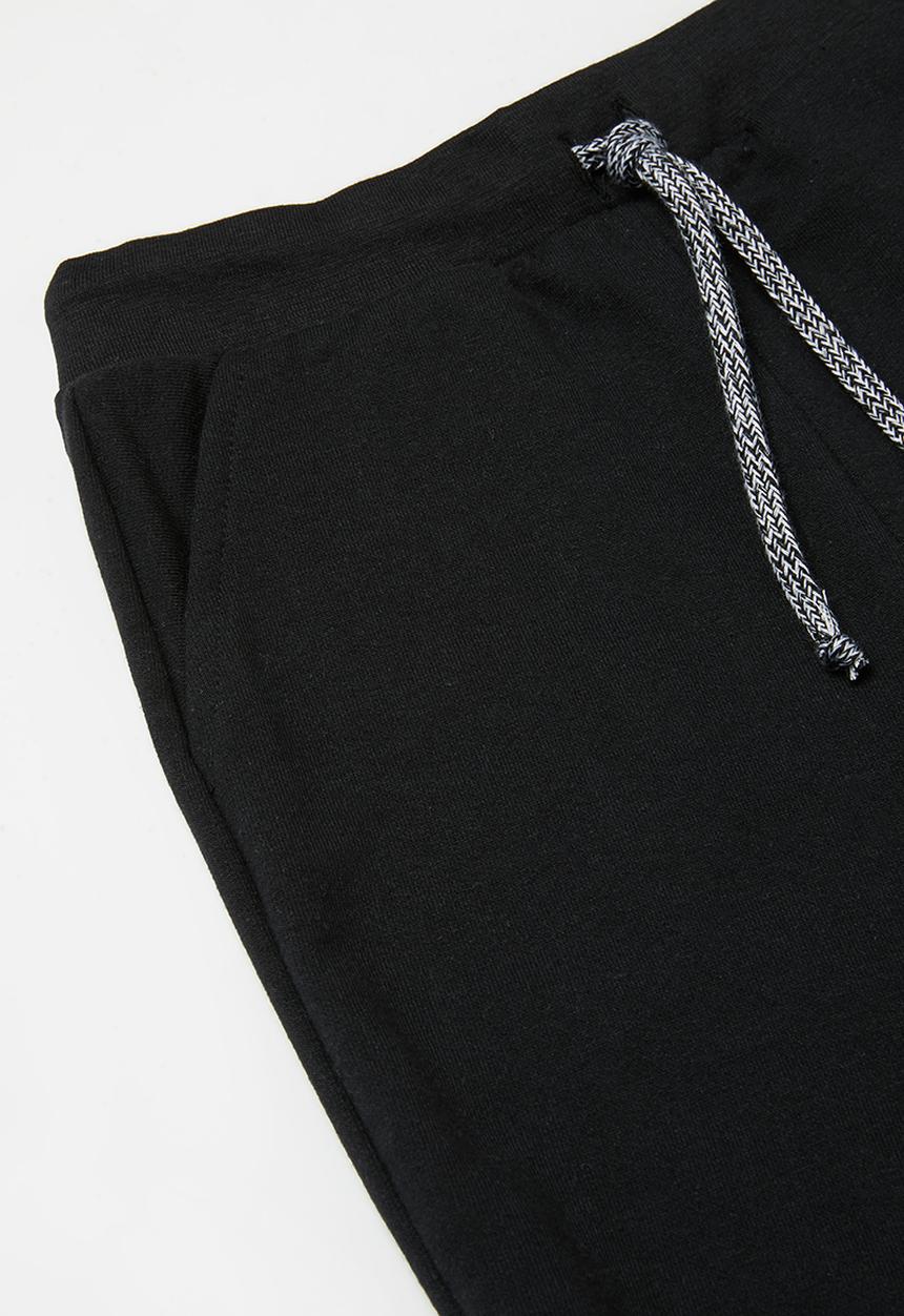 Pop Candy - Printed tee & fleece shorts set - grey & black 