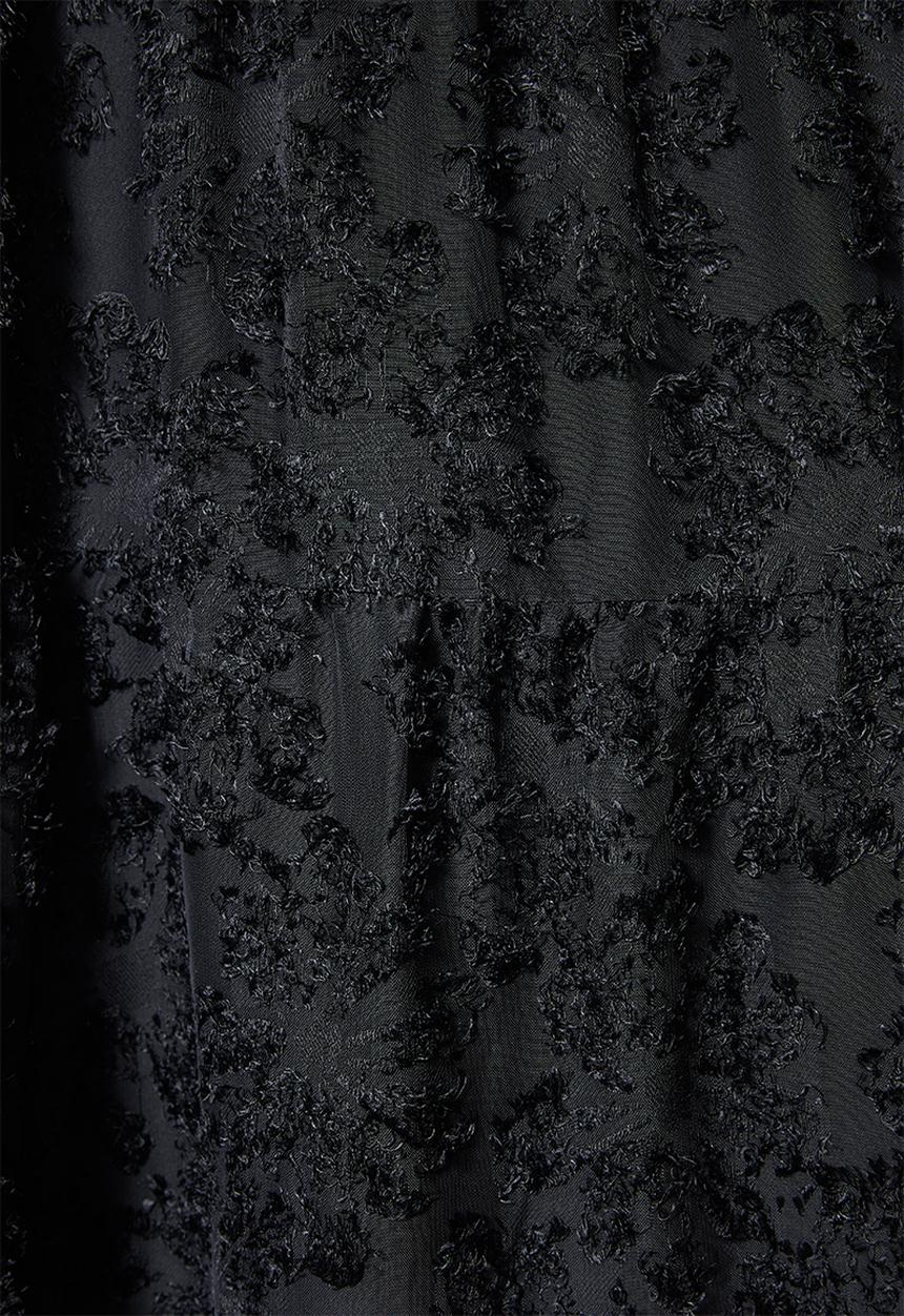 Superbalist - Babydoll tiered dress with special fabric - black