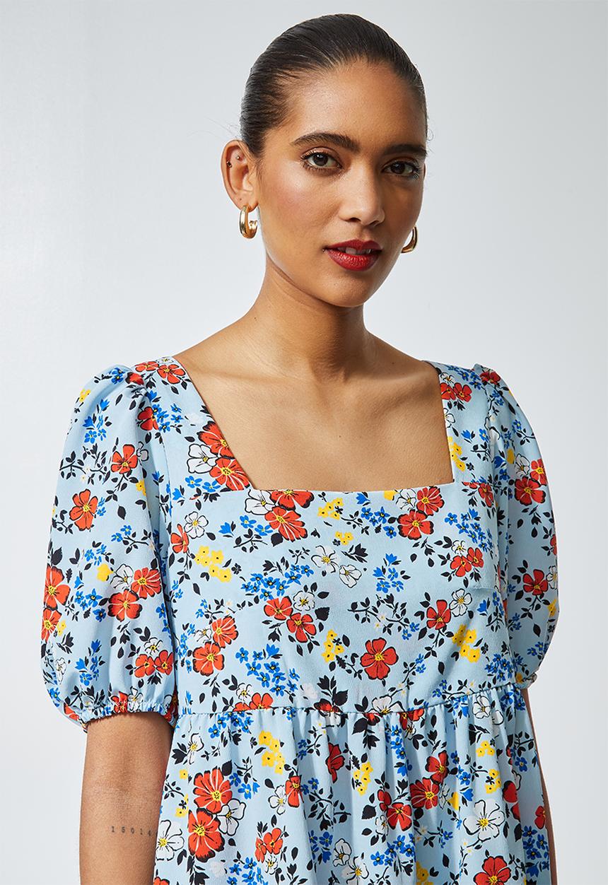 Superbalist - Squareneck tiered dress - multi