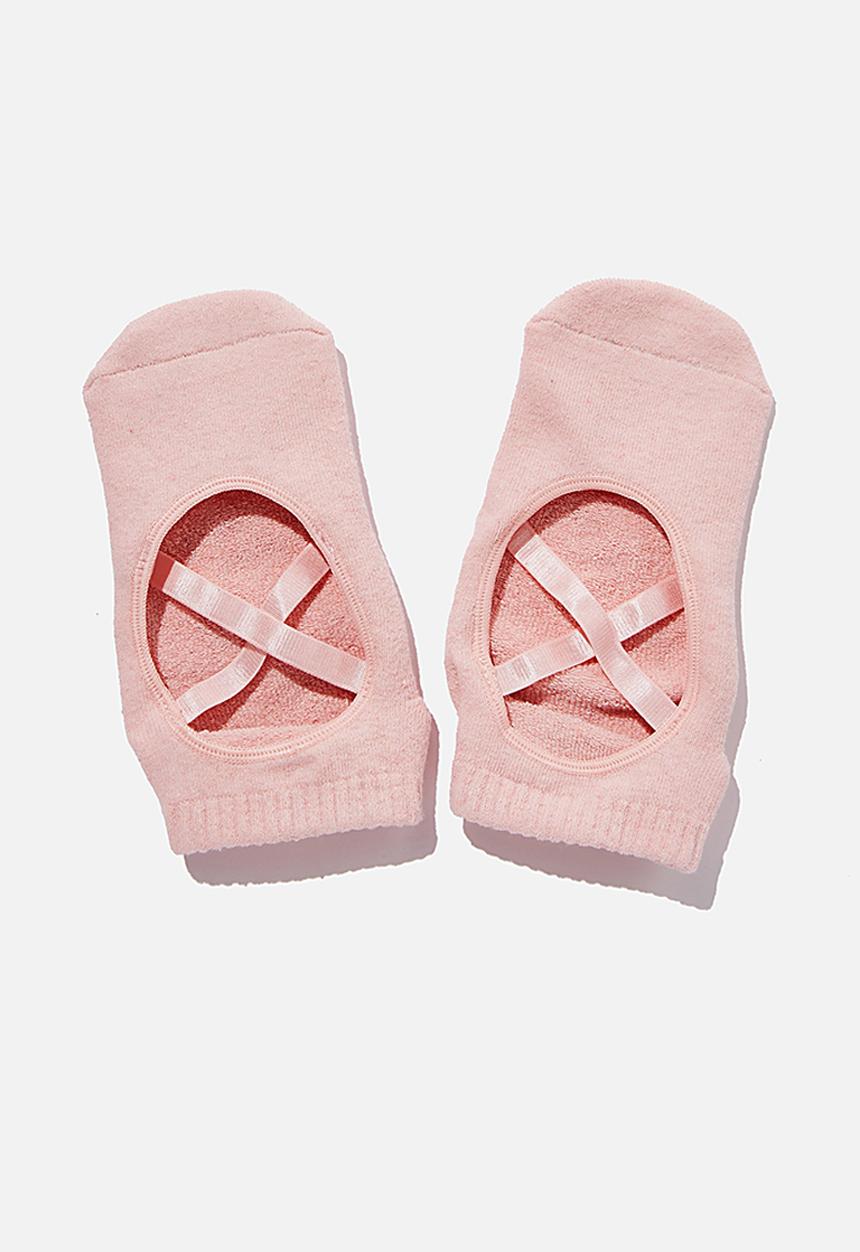 Cotton On - Pia pilates sock - peony pink