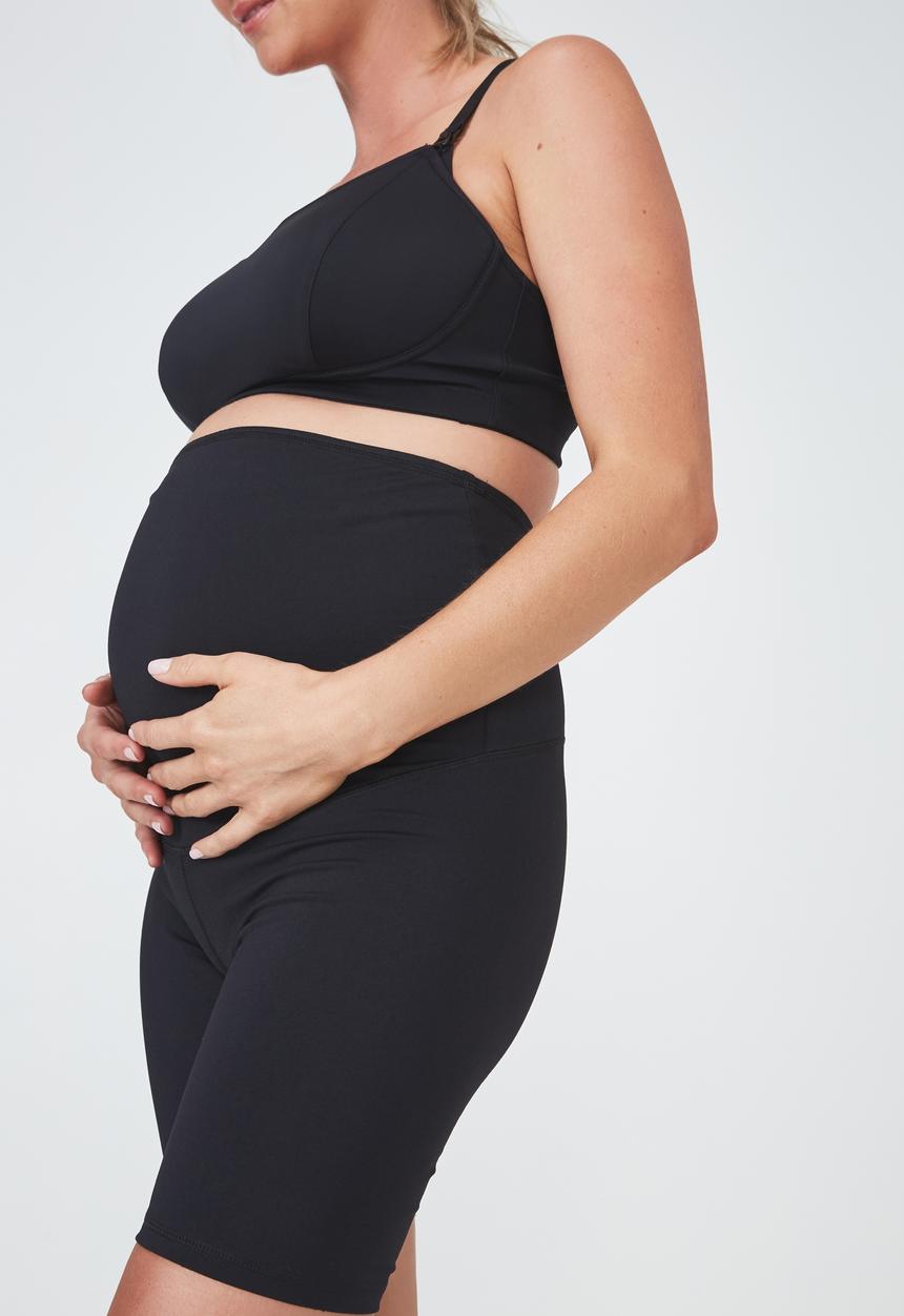 Cotton On - Maternity bike short - black