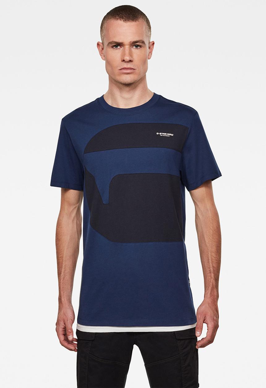 G-STAR - One cut and sewn gr r tee - blue