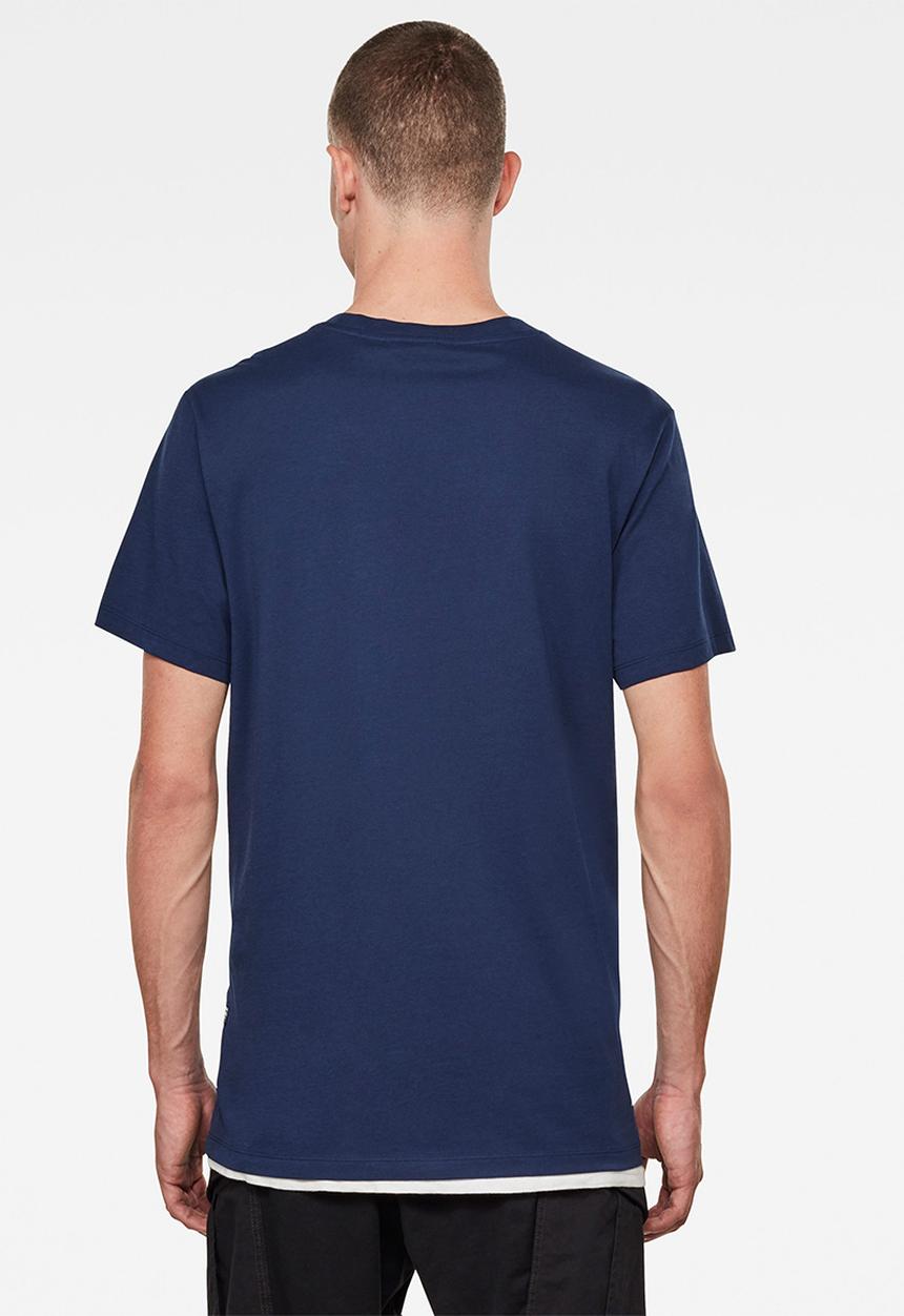 G-STAR - One cut and sewn gr r tee - blue