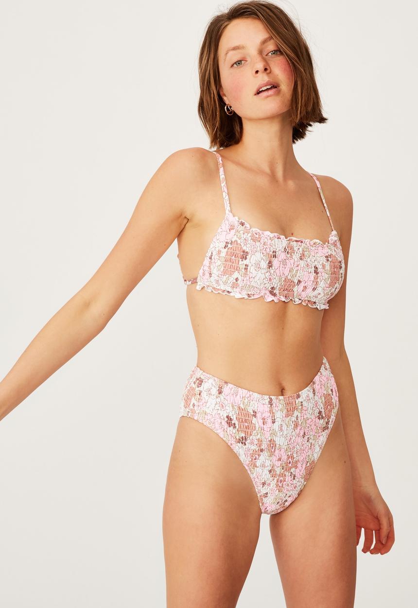 Cotton On - Backless ruffle bikini top - multi 