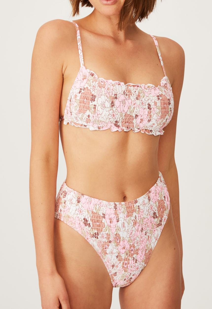 Cotton On - Backless ruffle bikini top - multi 