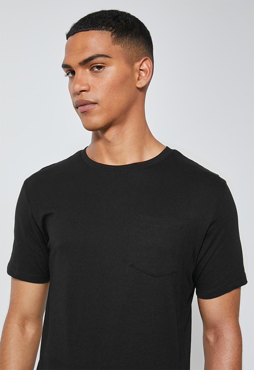 Superbalist - Dylan crew neck pocket tee - black