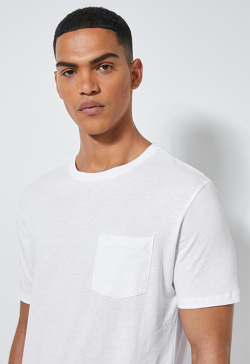 Superbalist - Dylan crew neck pocket tee - white