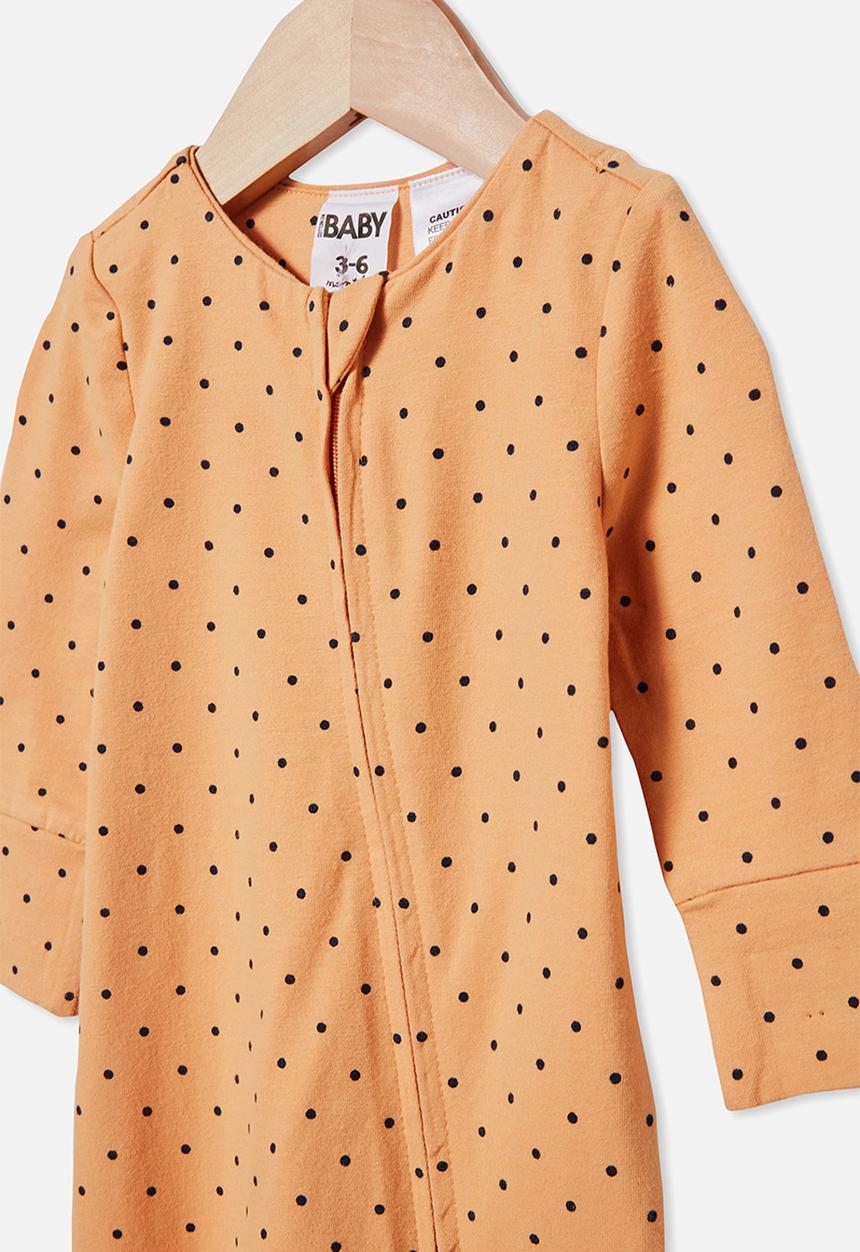 Cotton On - The long sleeve zip romper - orange