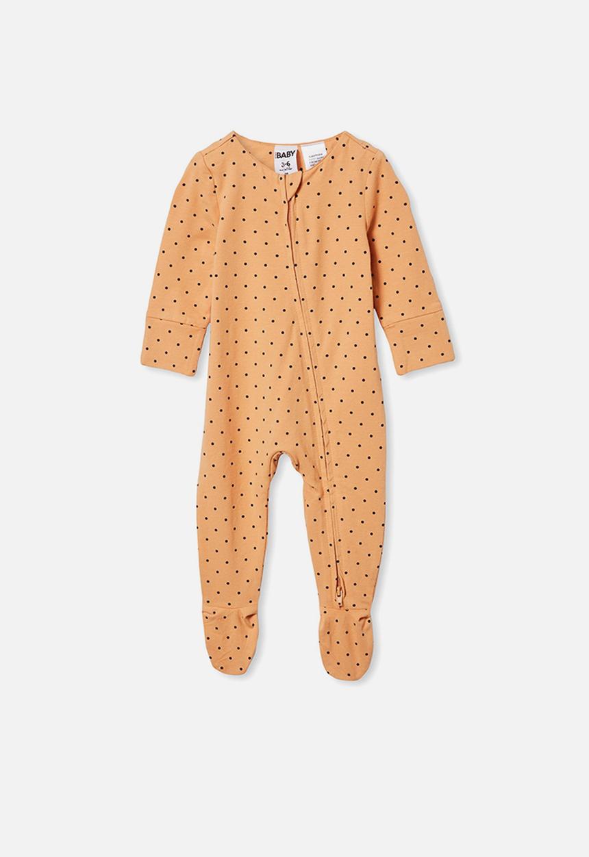Cotton On - The long sleeve zip romper - orange