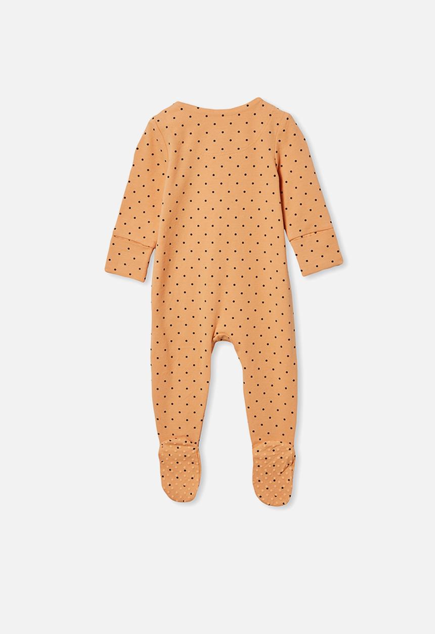 Cotton On - The long sleeve zip romper - orange