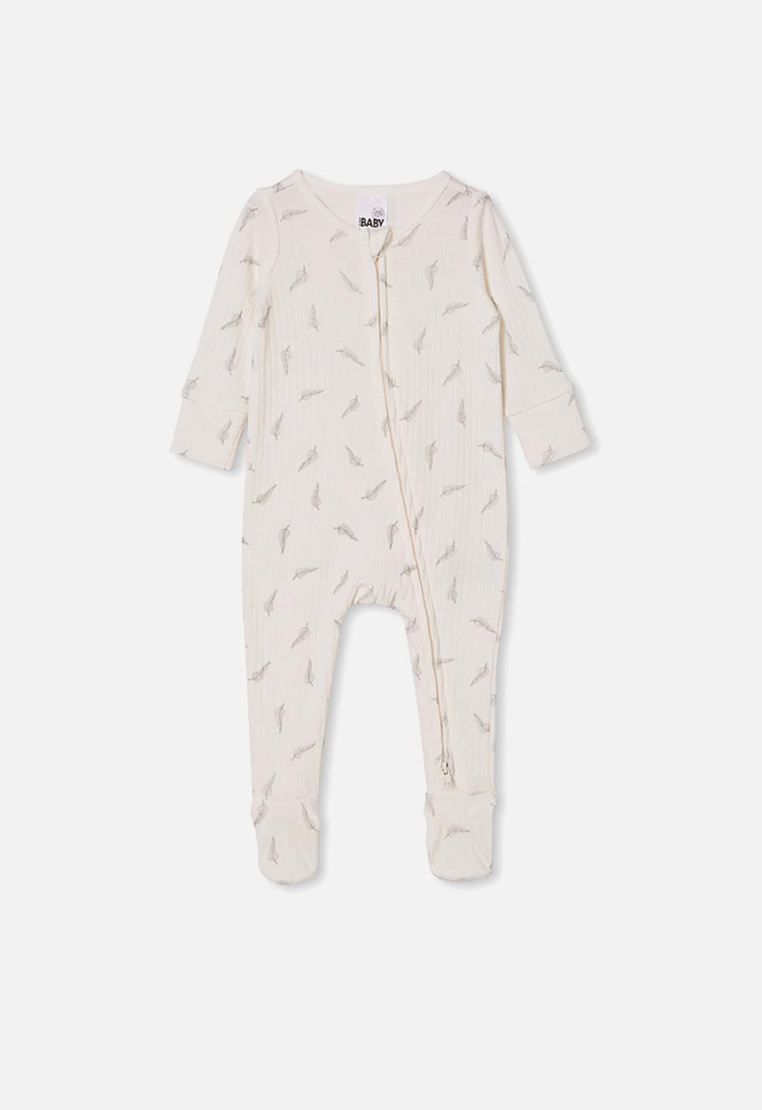 Cotton On - Organic newborn zip through romper - multi