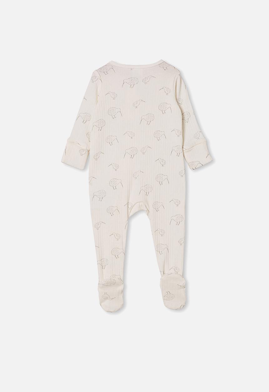 Cotton On - Organic newborn zip through romper - multi