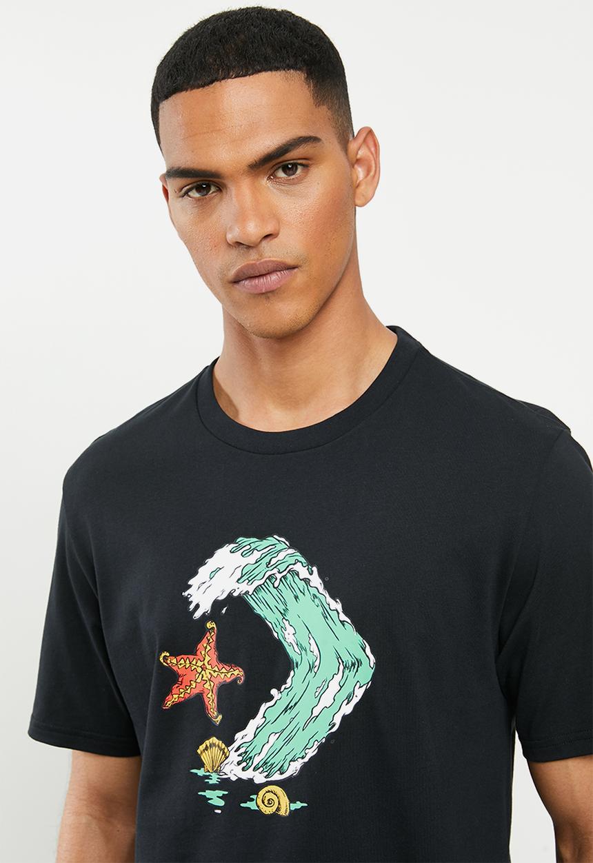 Converse - Converse star chevron waves tee - black