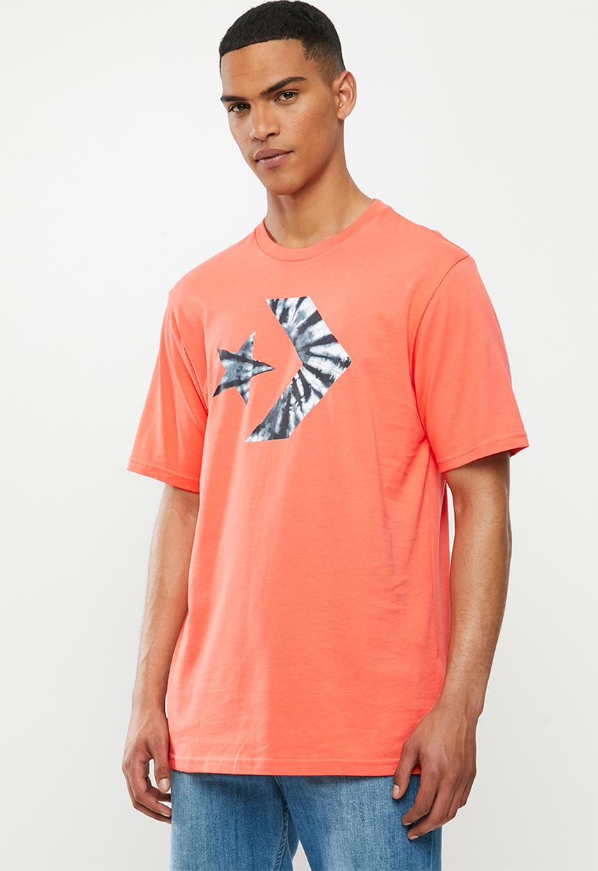 Converse - Converse tie-dye star chevron tee - coral 