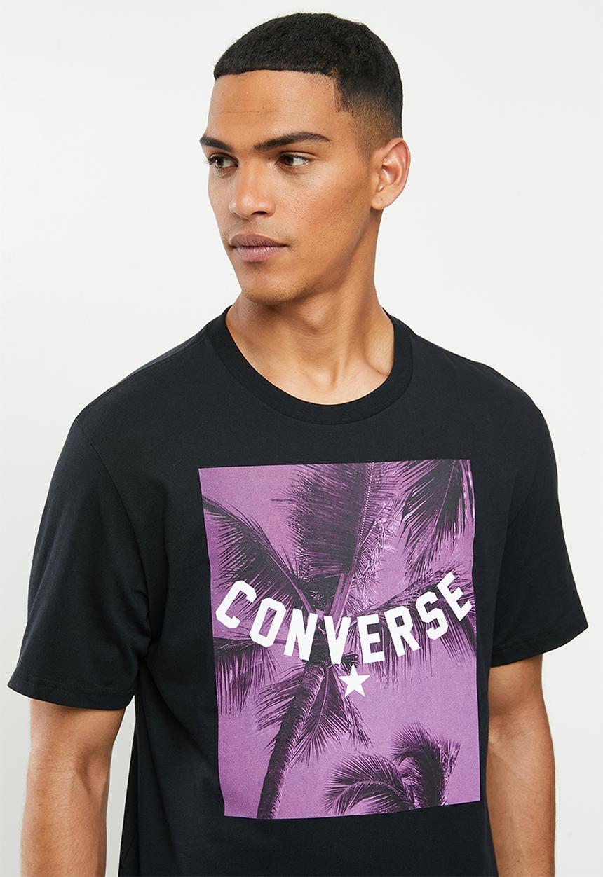 Converse - Converse palm tree photo tee - black