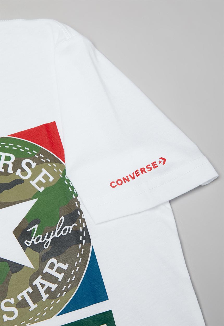 Converse - Converse boys camo mixed boxes tee - white