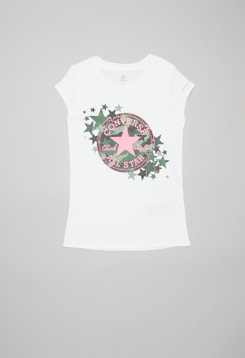 Converse - Converse girls chuck patch camo start - white