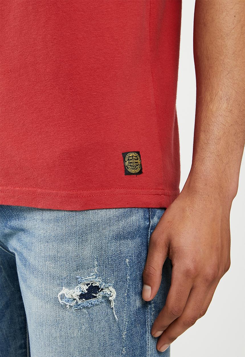 Superdry. - Copper label tee - chilli pepper