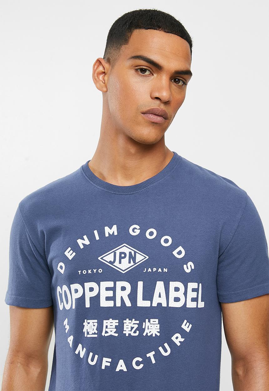 Superdry. - Copper label tee - navy