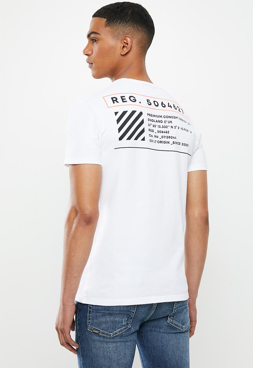 Superdry. - Stacked kanji tee - optic white