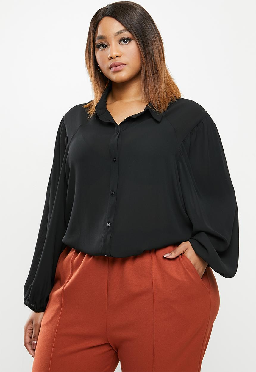 edit Plus - Soft femme shirt - black