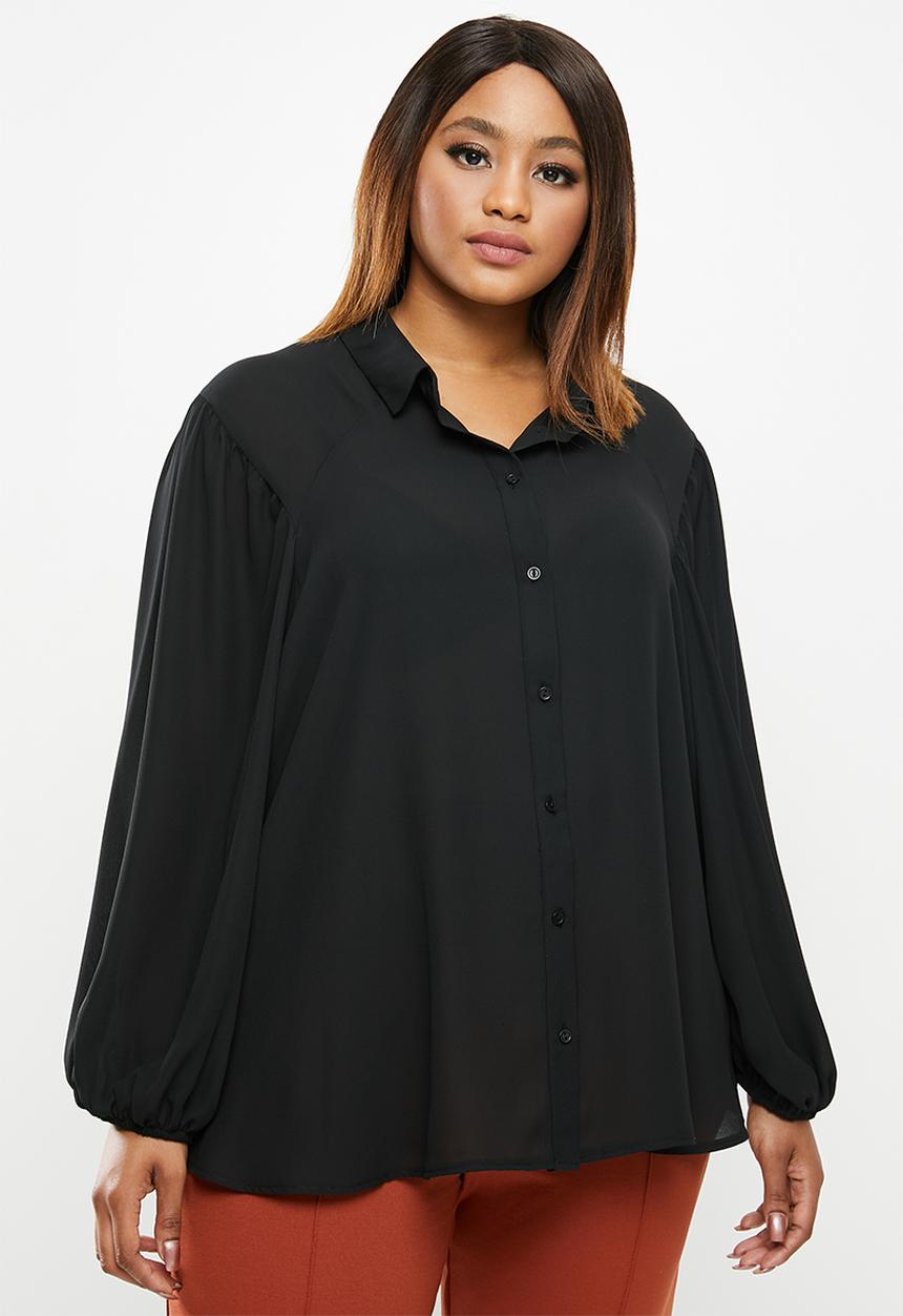 edit Plus - Soft femme shirt - black