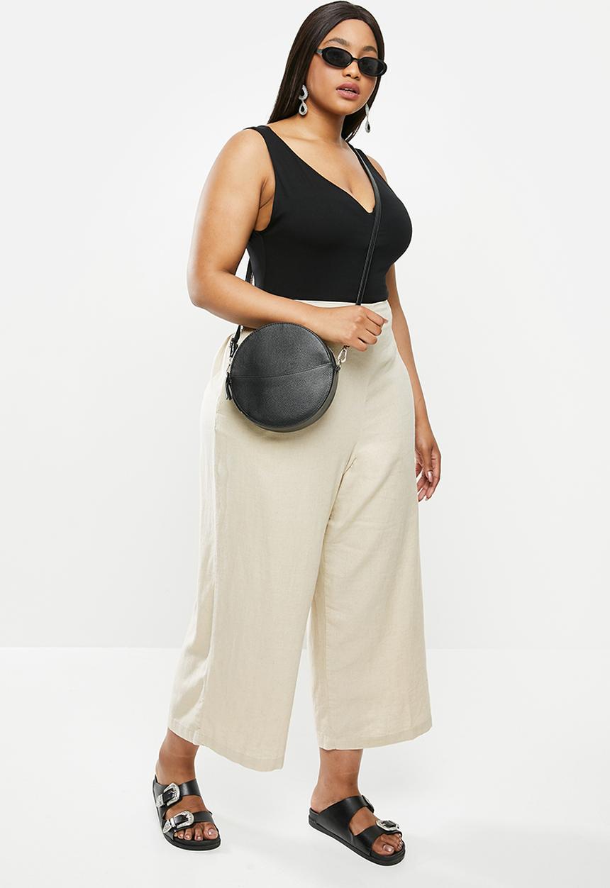 Cotton On - Curve wide leg paradise pant - fawn